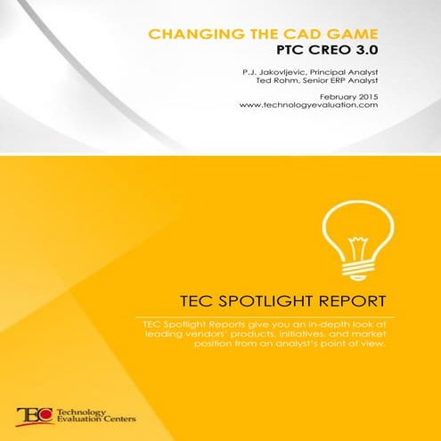 Tec spotlight report ptc creo