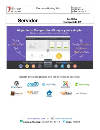 Internet Hosting Web En Colombia Desde Co$6 700