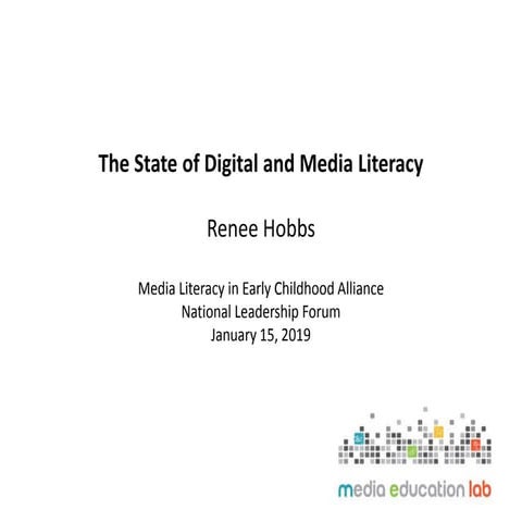 The State of Digital & Media Literacy Education 2019