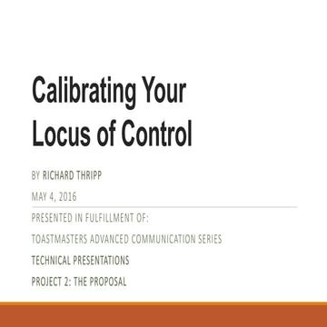 Calibrating Your Locus of Control