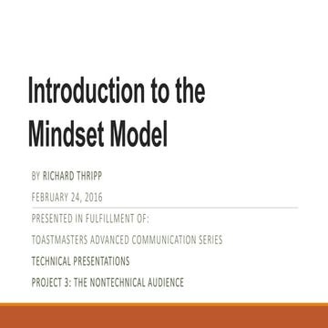 Introduction to the Mindset Model