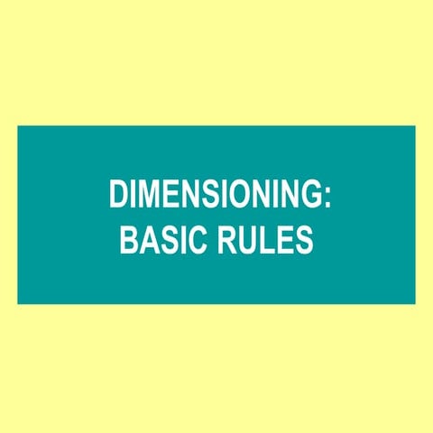 Dimensioning / Acotación