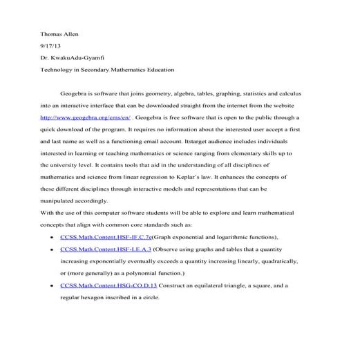 Tech. review assignment