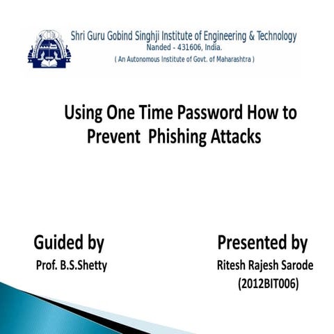 Using OTP prevent Phishing attacks