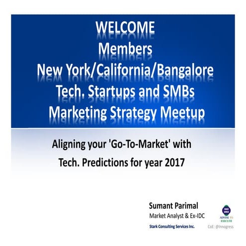 Tech. 2017 predictions presentation for meetups