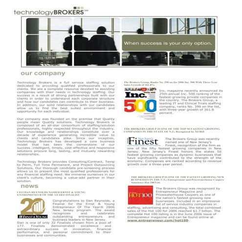 Tech Brokers E Brochure