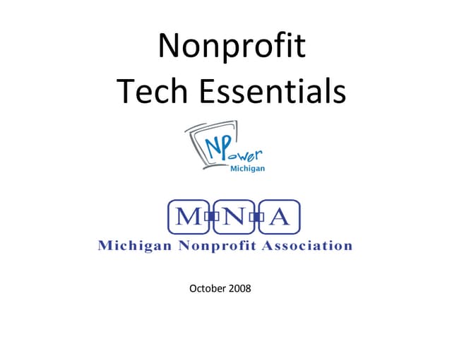 Tech Essentials October 2008