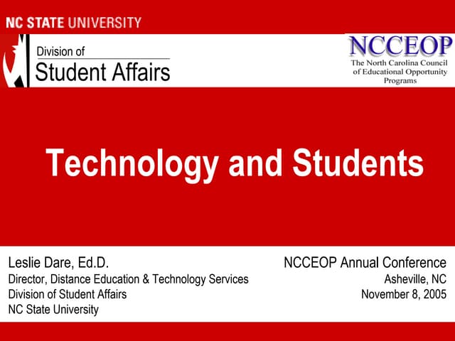 Today’s Technology, Tomorrow’s College Student