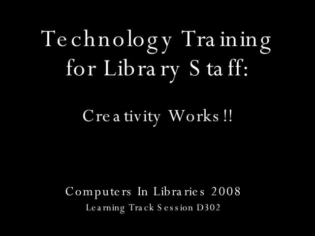 Staff Tech Training 20 minute version