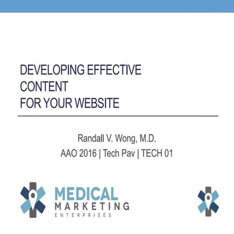 Developing Effective Content for Your Website | TECH 01