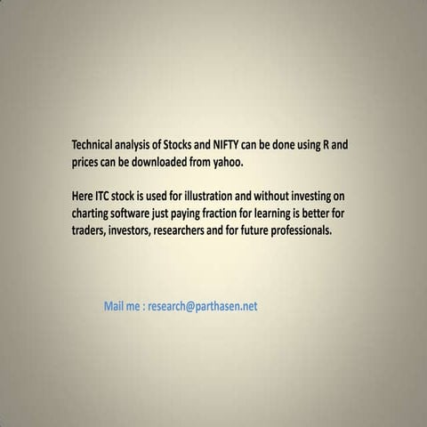 Technical analysis using R | PPTX