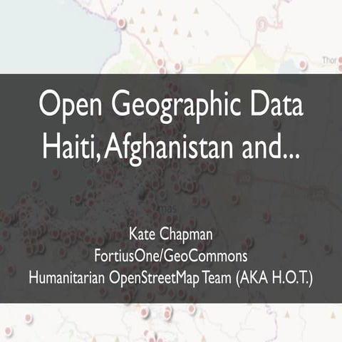 Open Geographic Data Haiti, Afghanistan and...