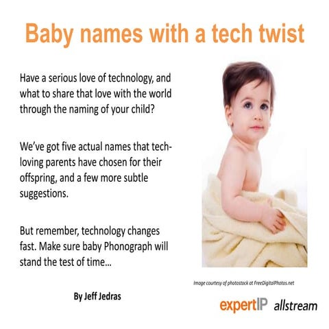 Baby names with a tech twist | PPTX