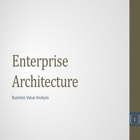 TechBlue / Dux Diligens webinar - Business Value Analysis - Enterprise Archit...