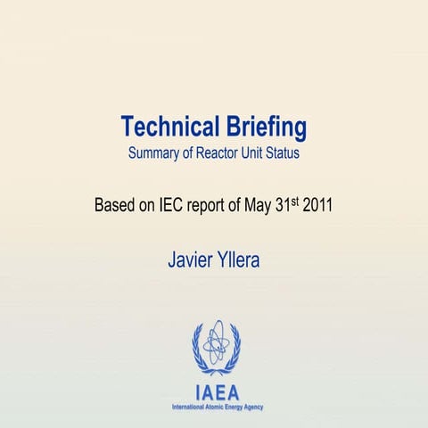 Summary of Reactor Status (2 June 2011)
