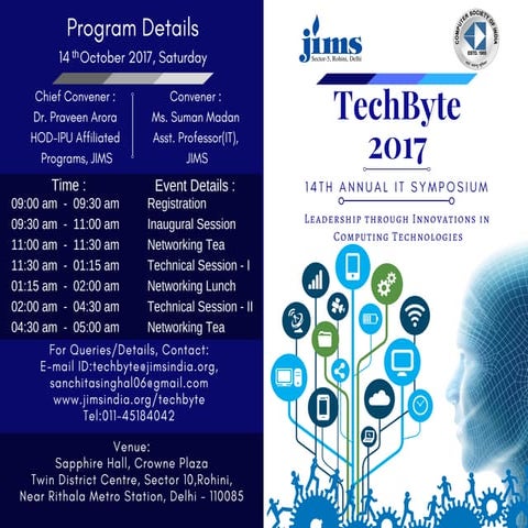 TechByte 2017 - 14th Annual IT Symposium- - JIMS Rohini
