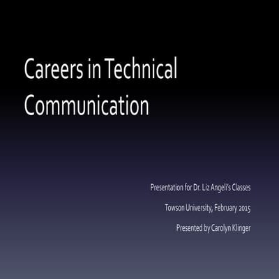 Careers in Technical Communication - 2/2015