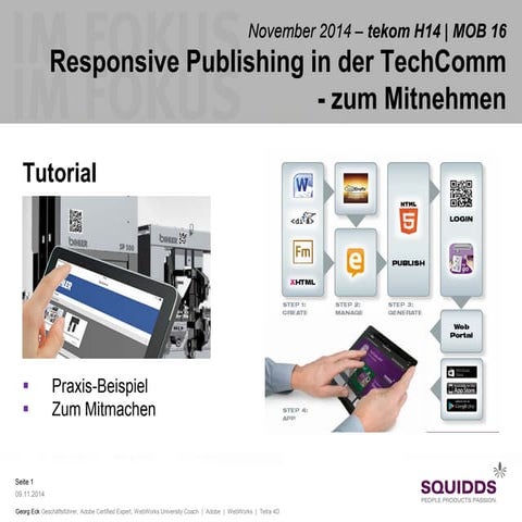 Responsive Publishing in der TechComm- zum Mitnehmen (MOB16)