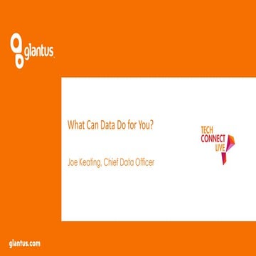 Techconnect live   joe keating - what can data do for you - 16x9