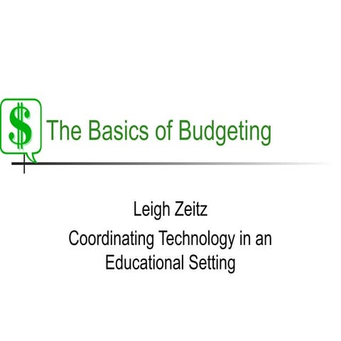 The Basics of Budgeting for a Tech Coordinator
