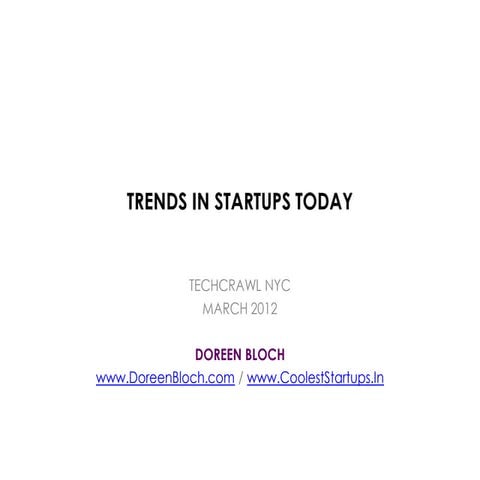 March 2012 SVB TechCrawl NYC