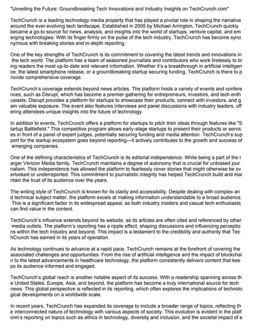 Unveiling the Future: Groundbreaking Tech Innovations and Industry Insights o...