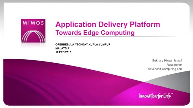 Docker:- Application Delivery Platform Towards Edge Computing