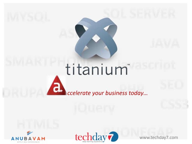 Keynote: Techday7 appcelerator titanium