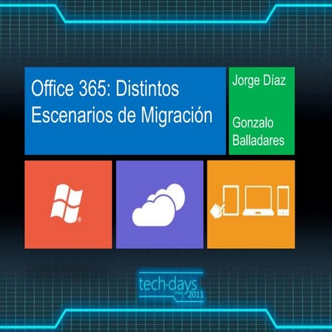 Techdays2011  - Office365: distintos escenarios de migracion