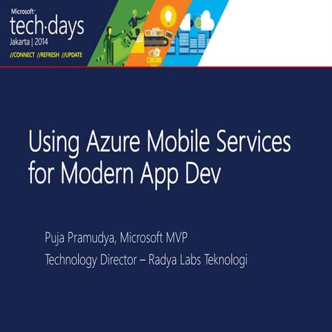 Azure Mobile Service - Techdays 2014