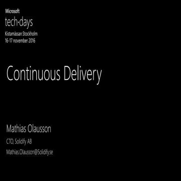 Continuous Delivery på riktigt