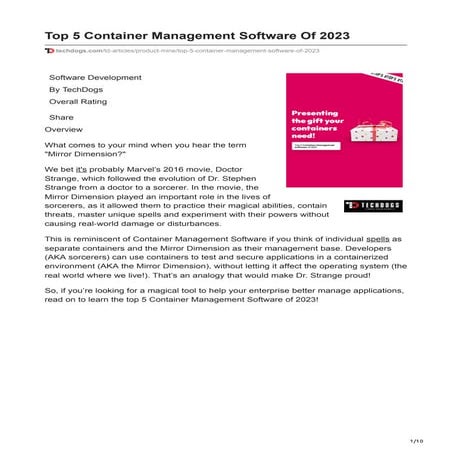 Top 5 Big Data Tools Of 2023 - TechDogs | PPTX