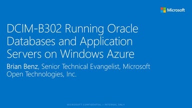 Tech ED 2014   Running Oracle Databases and Application Servers on Azurev1