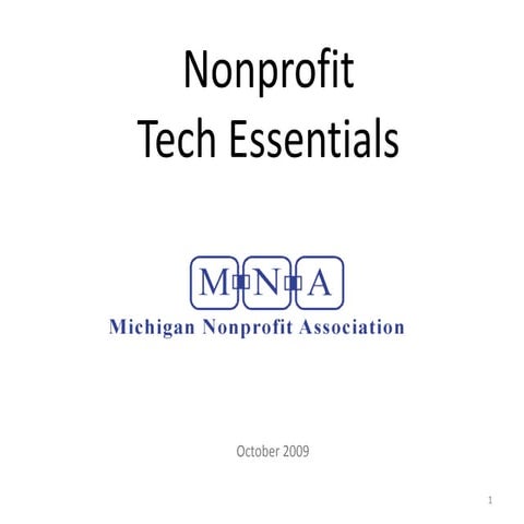 Tech Essentials Webinar