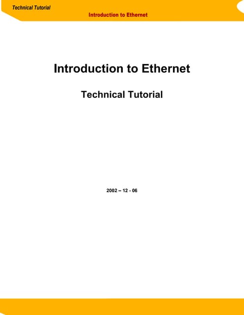 Technical Ethernet