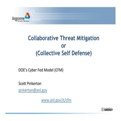 Collaborative Threat Mitigation or (Collective Self Defense) by Scott Pinkert...