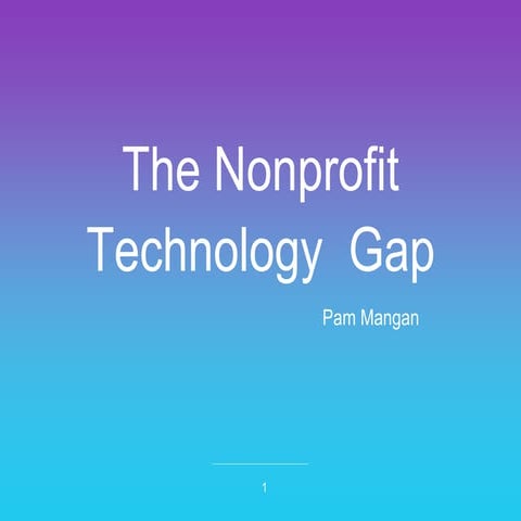 The Nonprofit Technology Gap