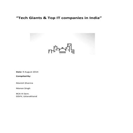 Tech giants & top it companies india  manan manish
