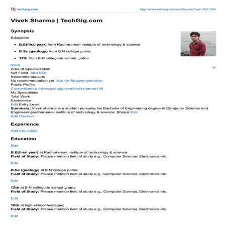 Techgig.com vivek sharma | PDF