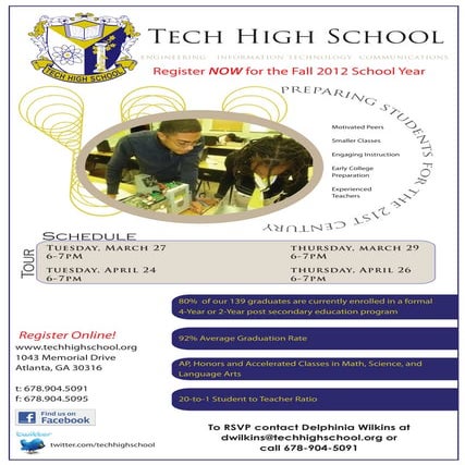 Tech high tour post card2012