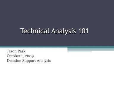 Technical Analysis Presentation