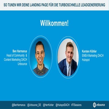 [Webinar] Tech Inbound Sessions: So tunen wir deine Landing Page für die turb...