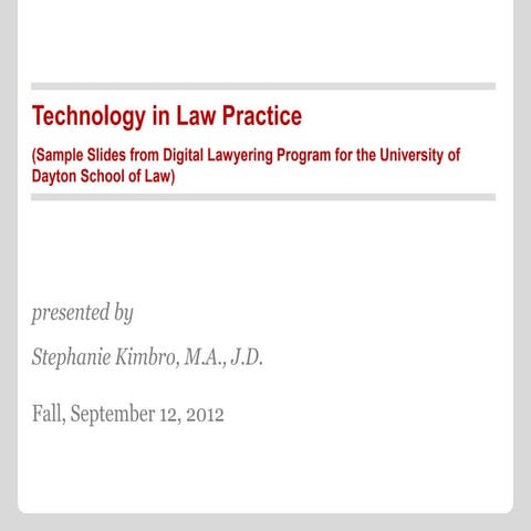 Technology in Law Practice