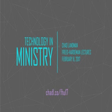 Technology In Ministry