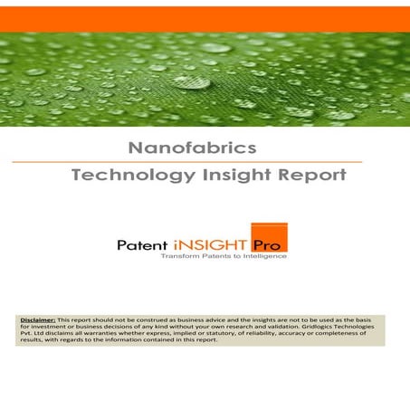Nano Fabrics - Patent Analysis Report