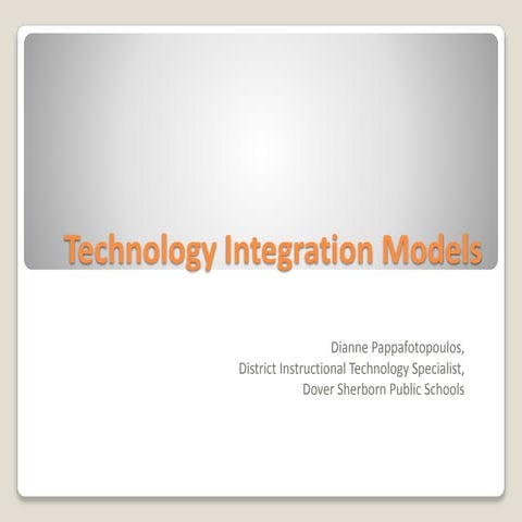 Tech integration models | PPTX | IT and Internet Support | Internet