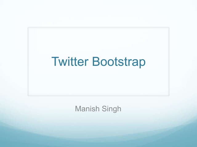 Twitter Bootstrap