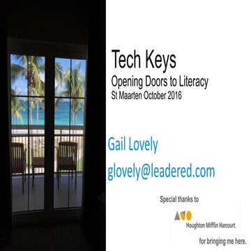 Tech Keys to Literacy by Gail Lovely HMH 