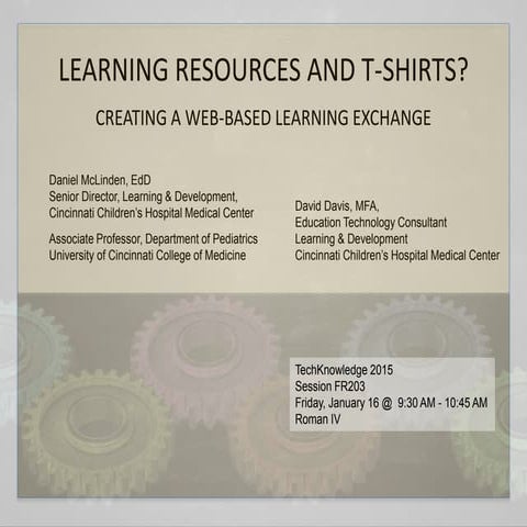Techknowledge 2015 fr203 mclinden davis posted