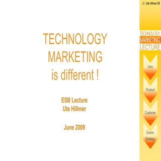 Why Technology Marketing is different!